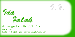 ida halak business card